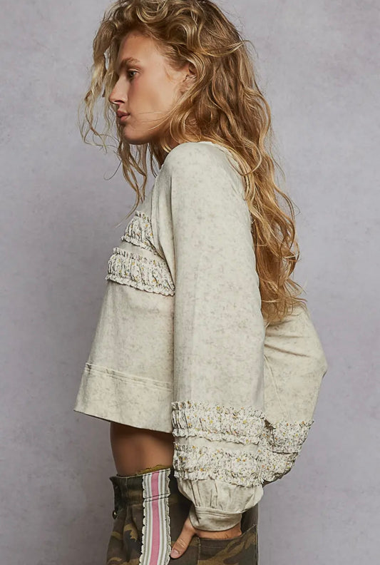 Balloon Sleeve Knit Top