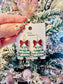 Bow Christmas Tree Earrings