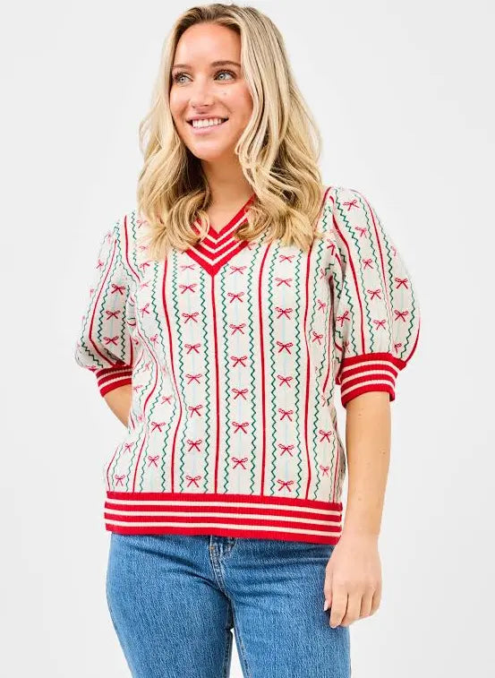 Mary Square In a Bow Sweater