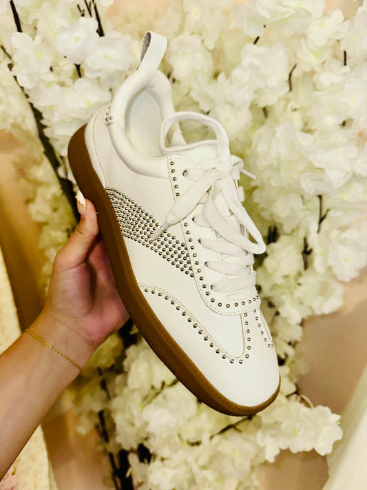Wylder White Stud Sneaker
