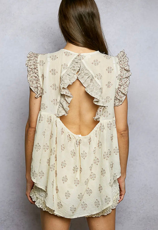 Metallic Disc Crochet Top