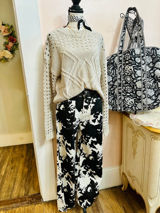 Marlin Cow Print Pants