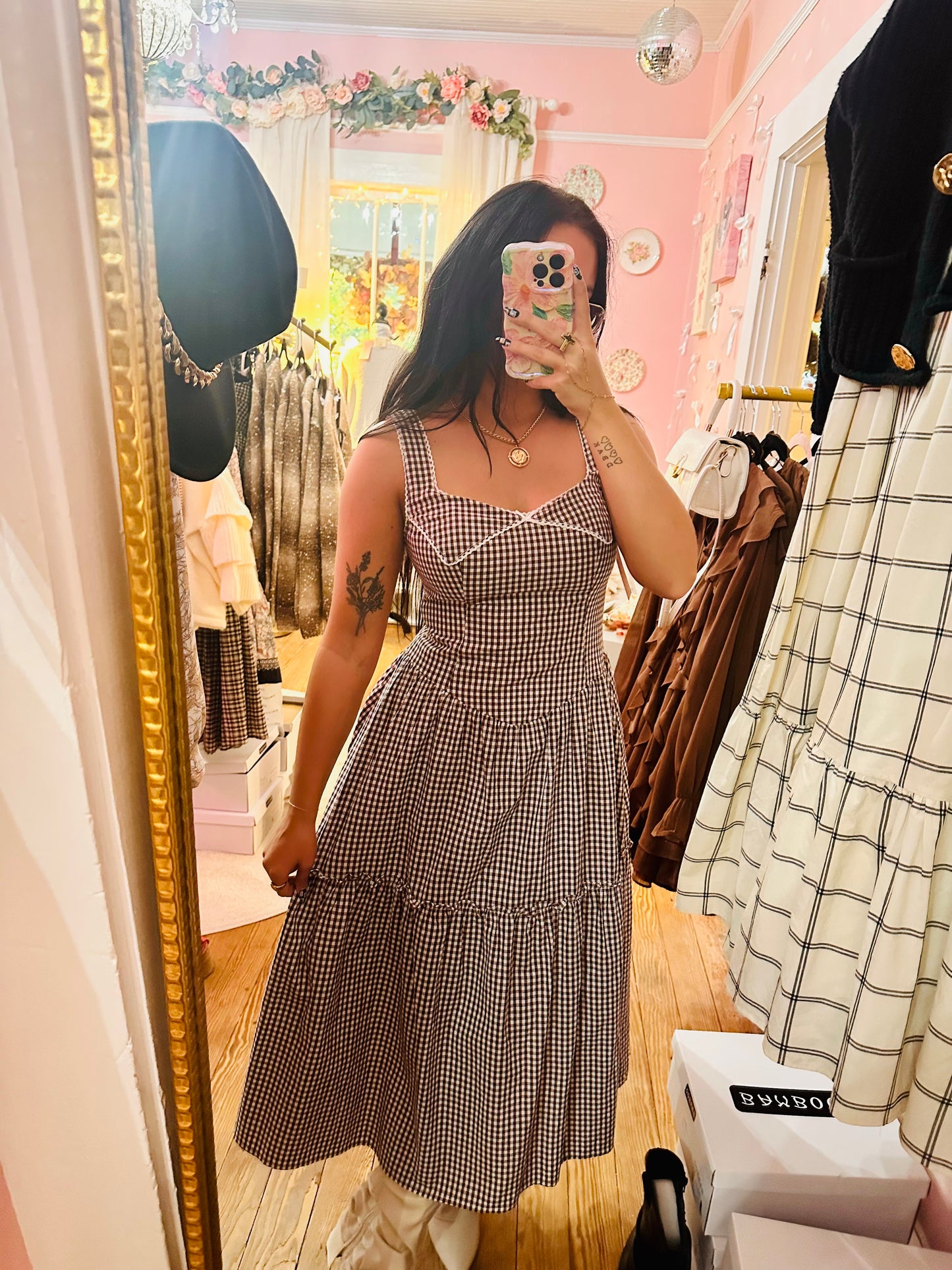 Kinsly Gingham Maxi Dress