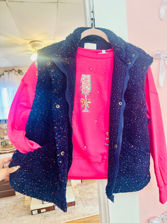 Hot Pink Cheers Sweater