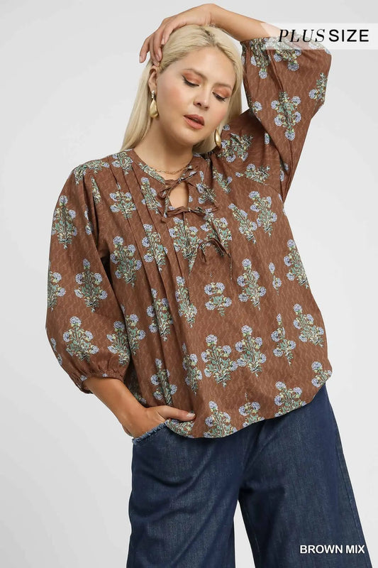 PLUS-Brown Mix Top