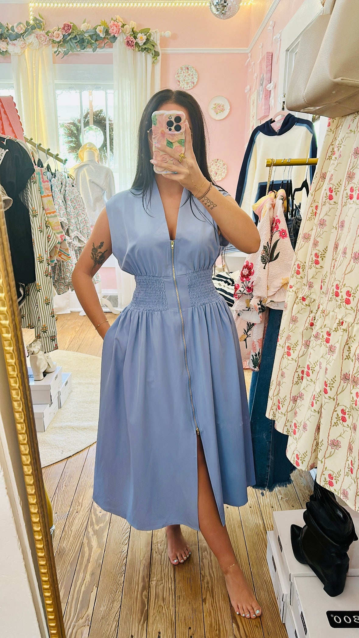 The Timeless Zip Midi Dress