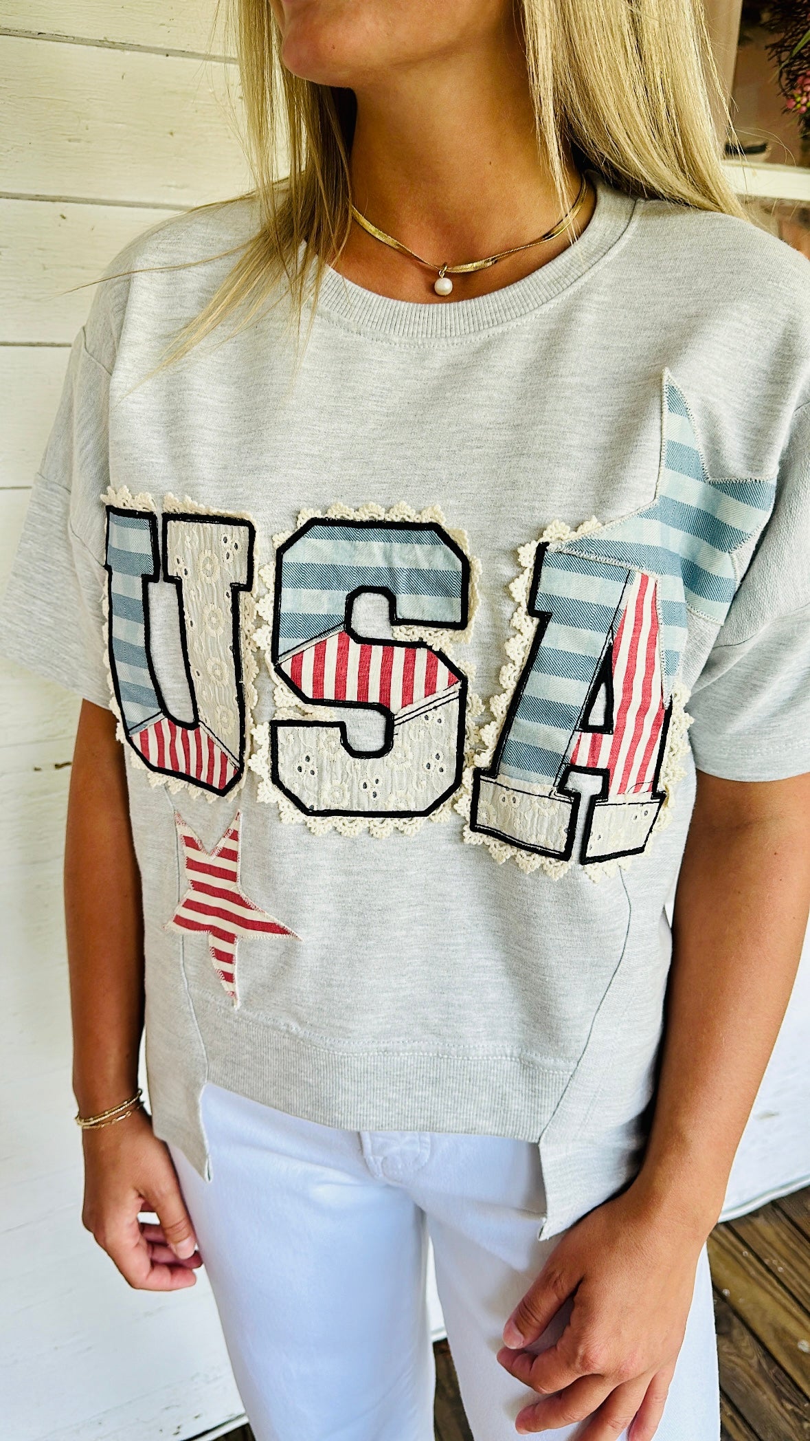 Simply Southern Patchwork USA Tee