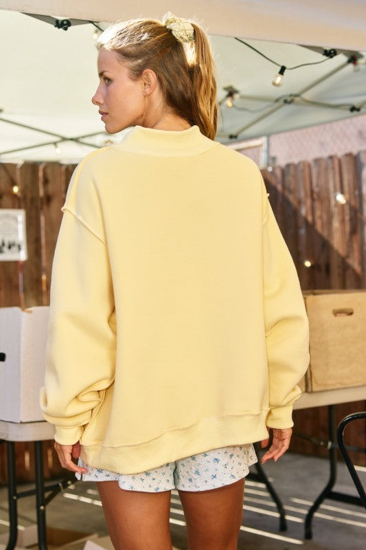 Dilly Dally Mock Neck Sweatshirt