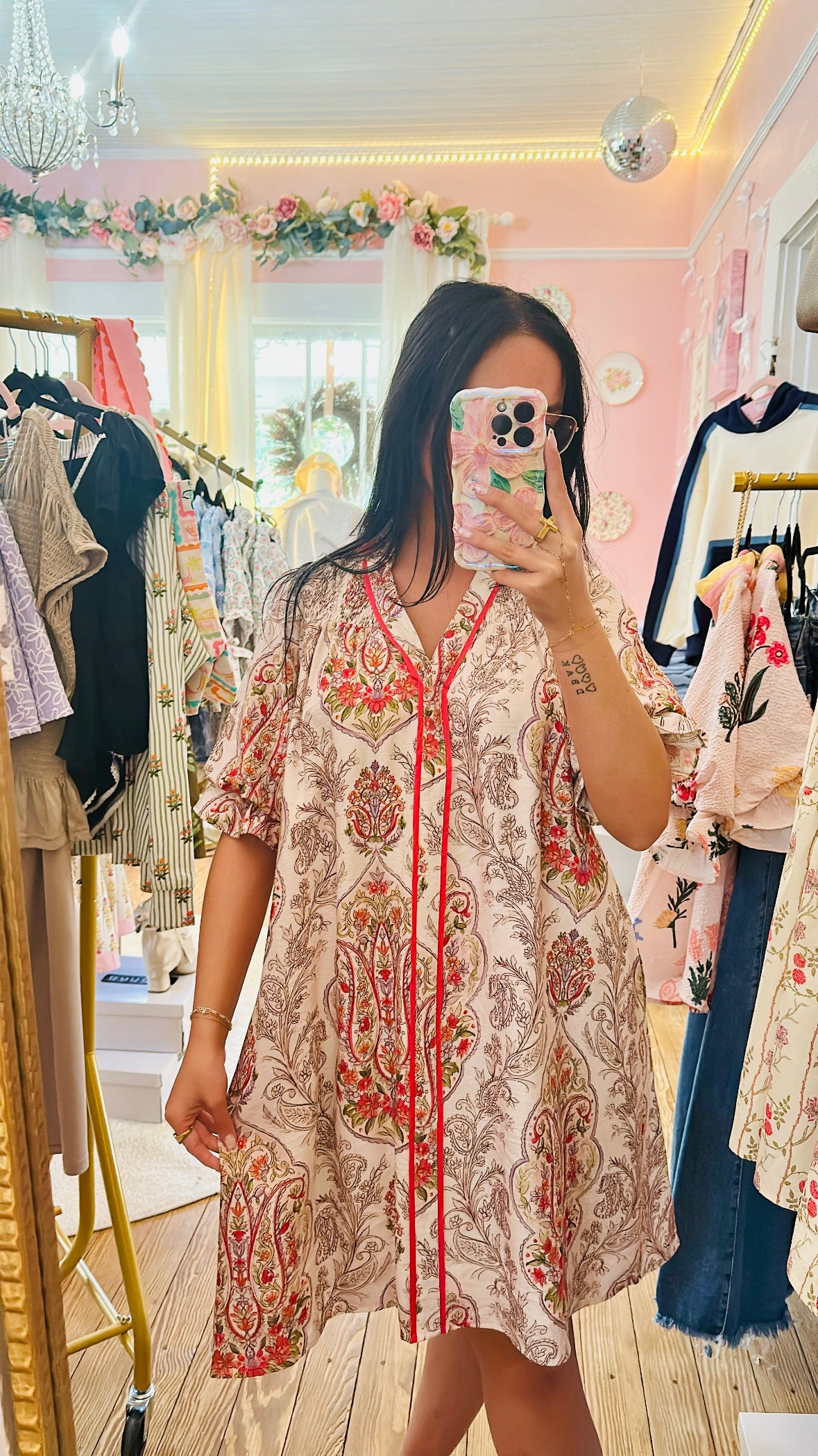 Blush-berry Paisley Dress