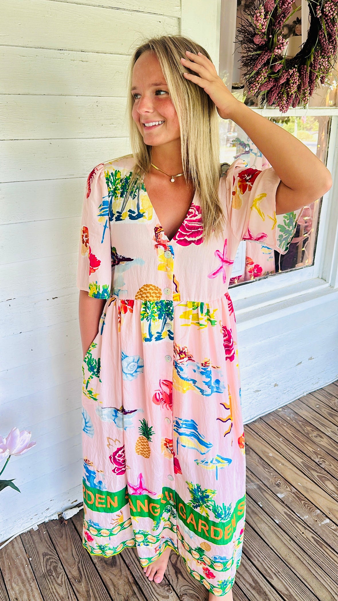 Pink Paradise Midi Dress