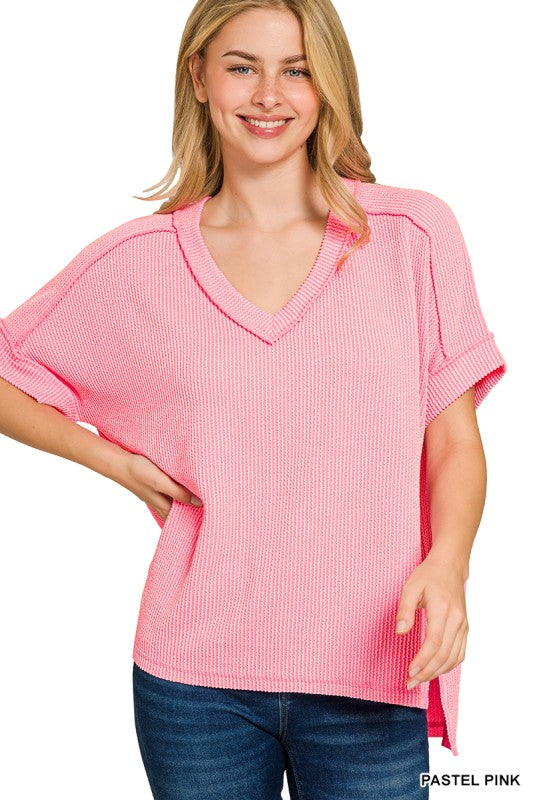 Raised Rib Short Sleeve