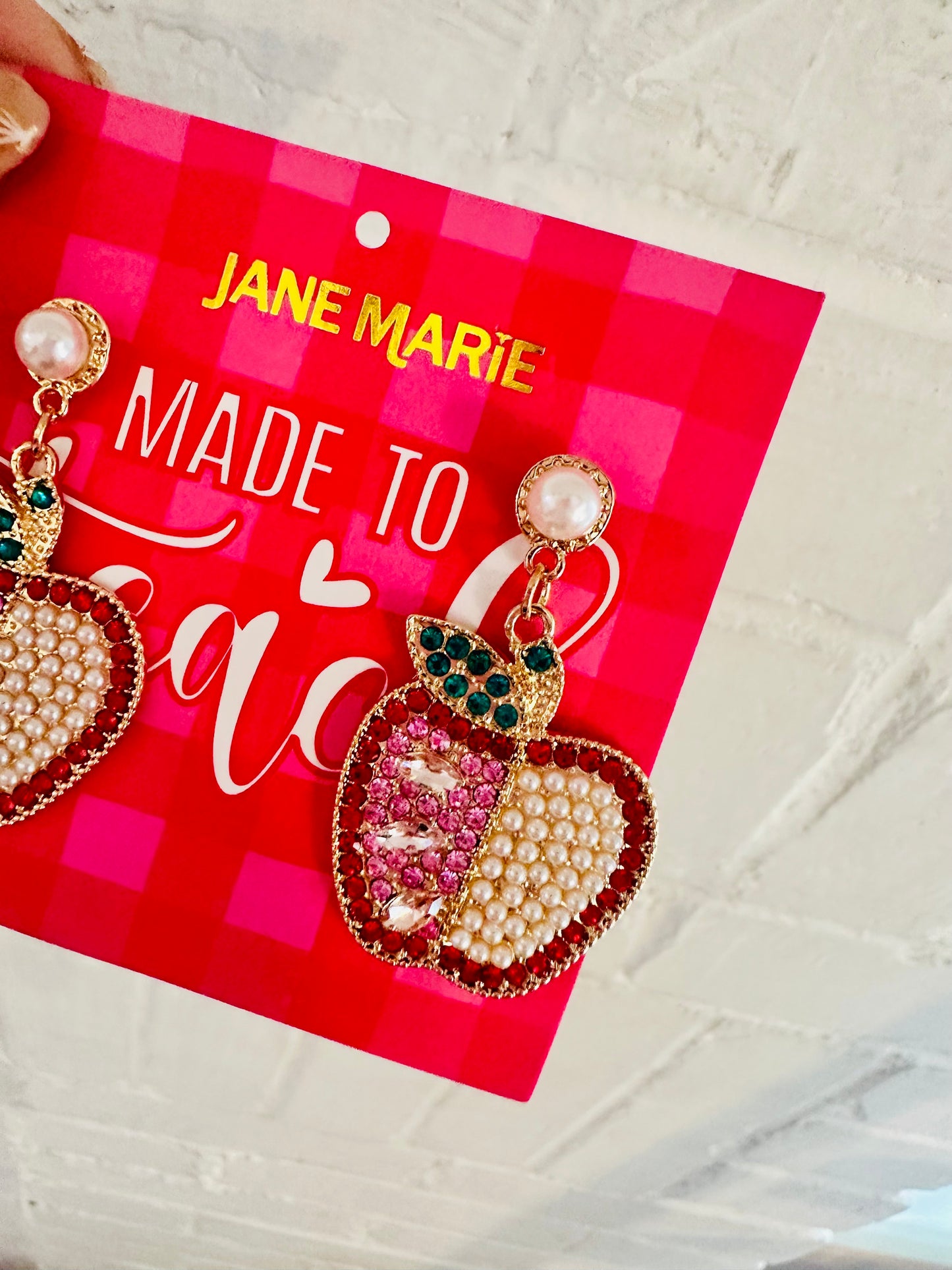 Dazzle Apple Earrings