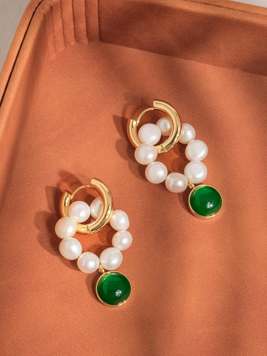 Freshwater Pearl Hoop Earrings