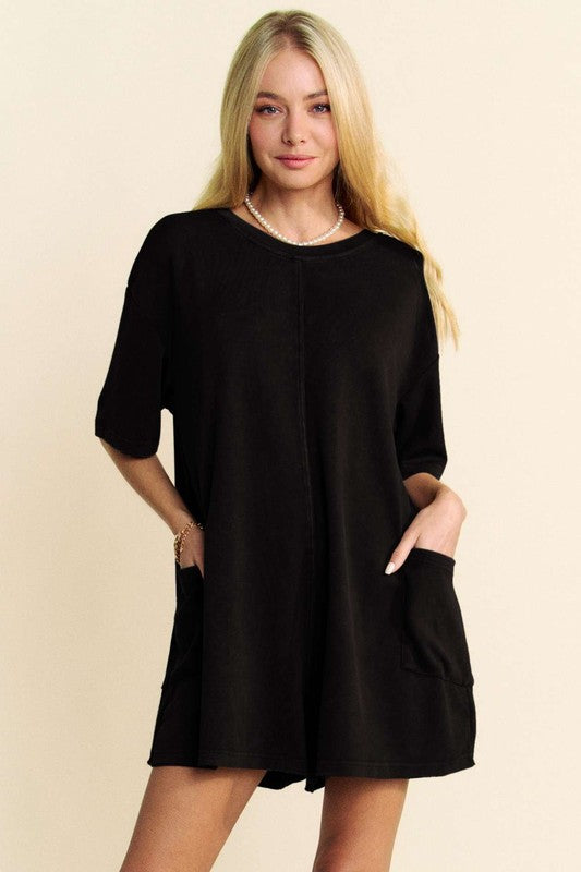 Patched Pocket Romper