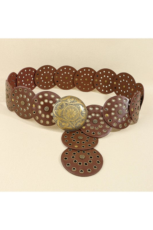 Metallic Western Wide Belt