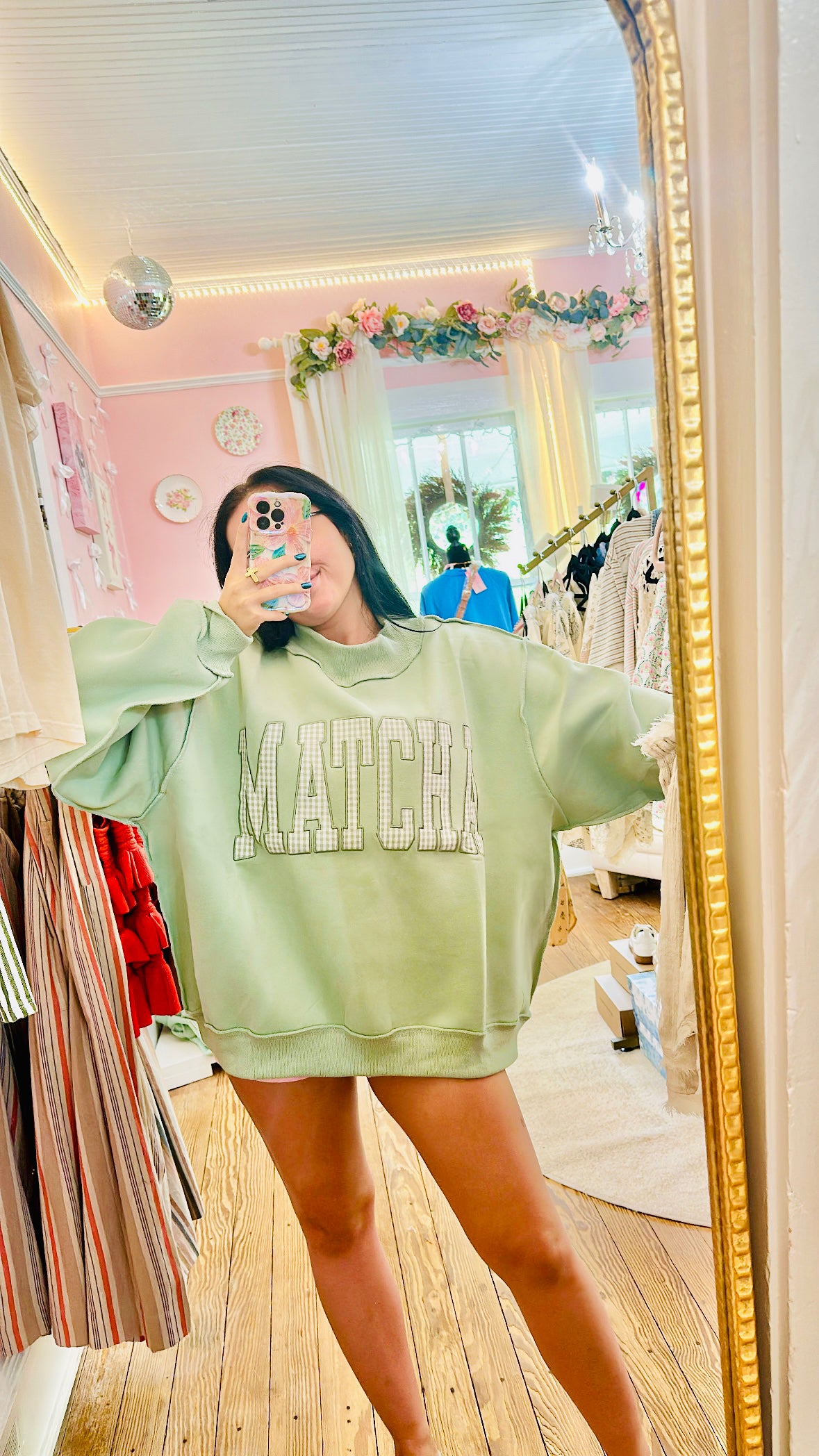Matcha Mock Neck Sweatshirt