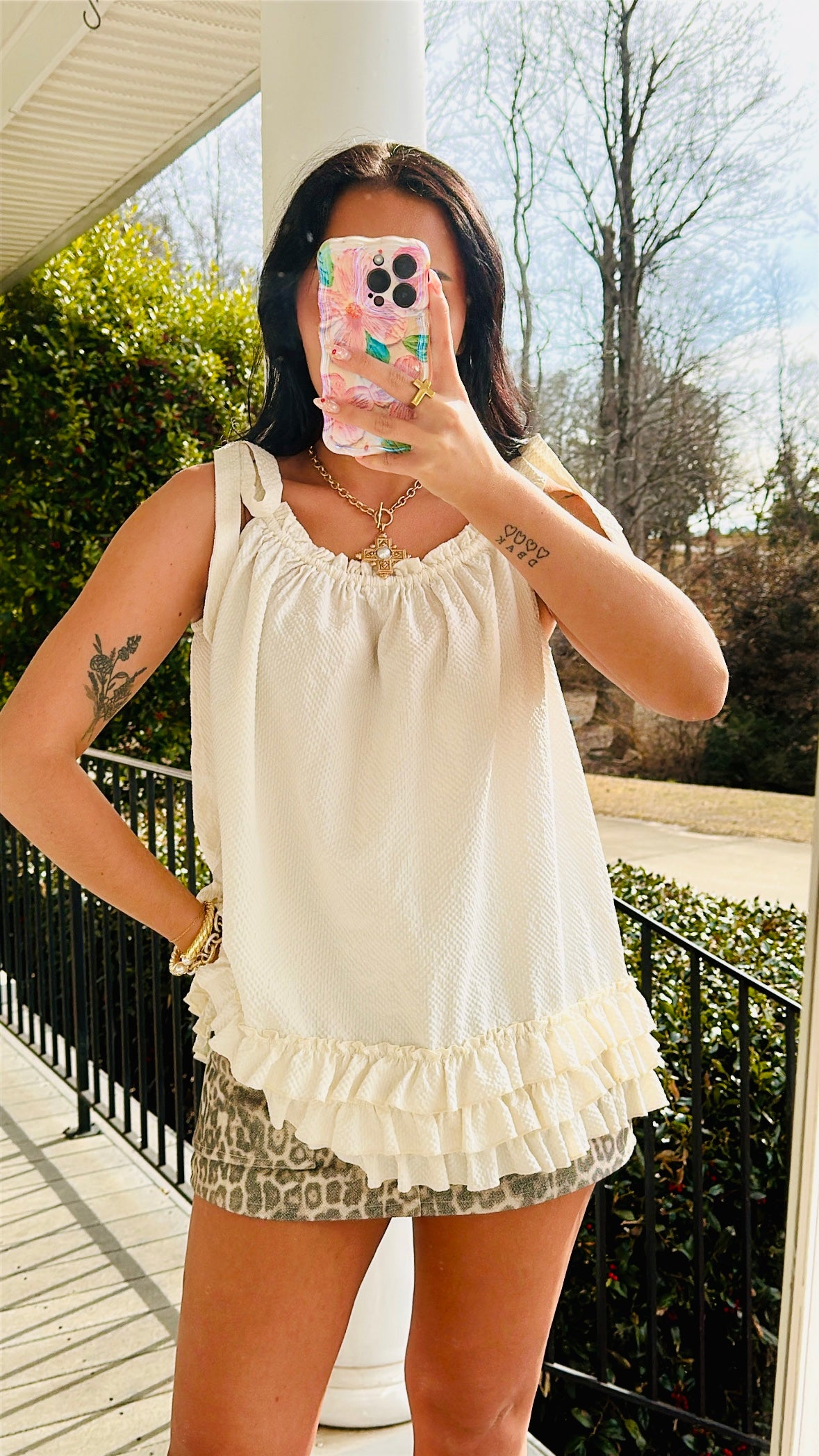 Soft Meadow Ruffle Top