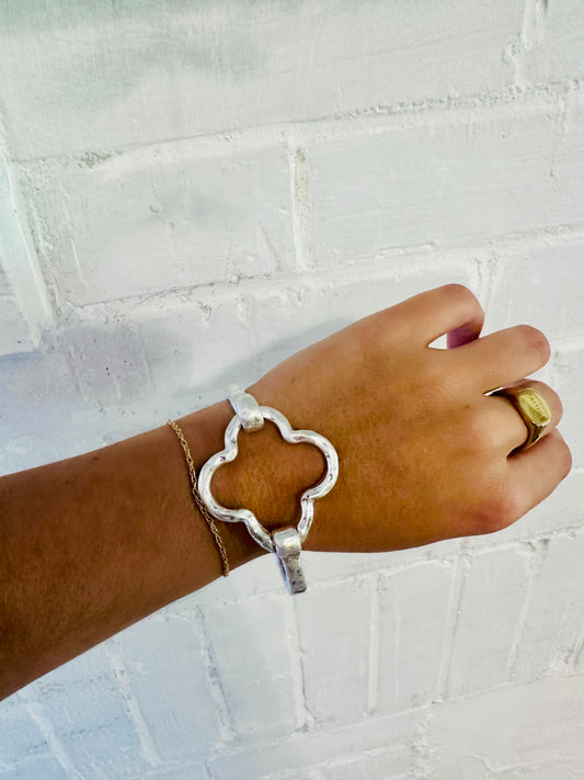 Silver Clover Bracelet