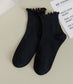Solid Color Ruffle Ankle Socks