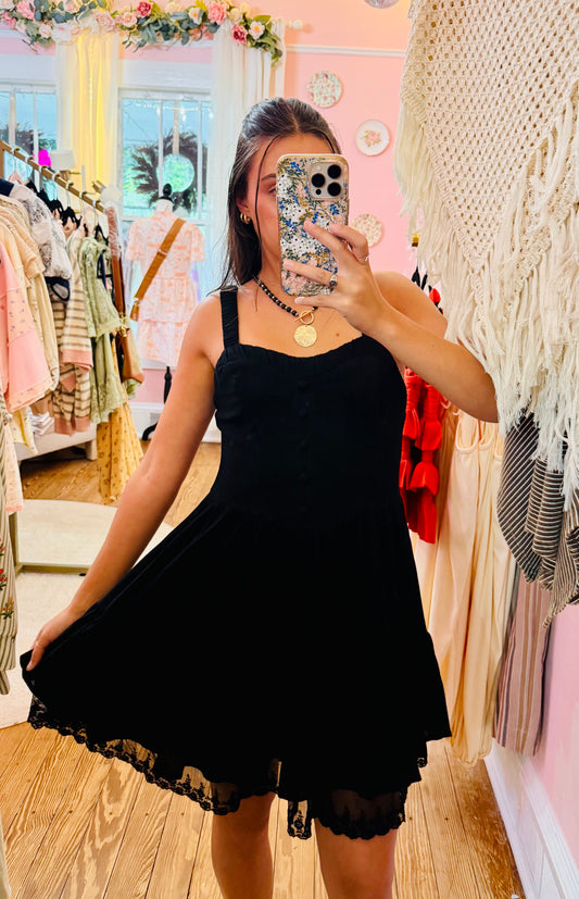 Button Corset Mini Dress