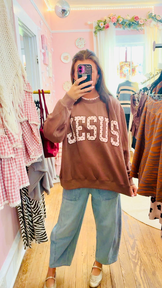 Jesus Heart Varsity Sweatshirt