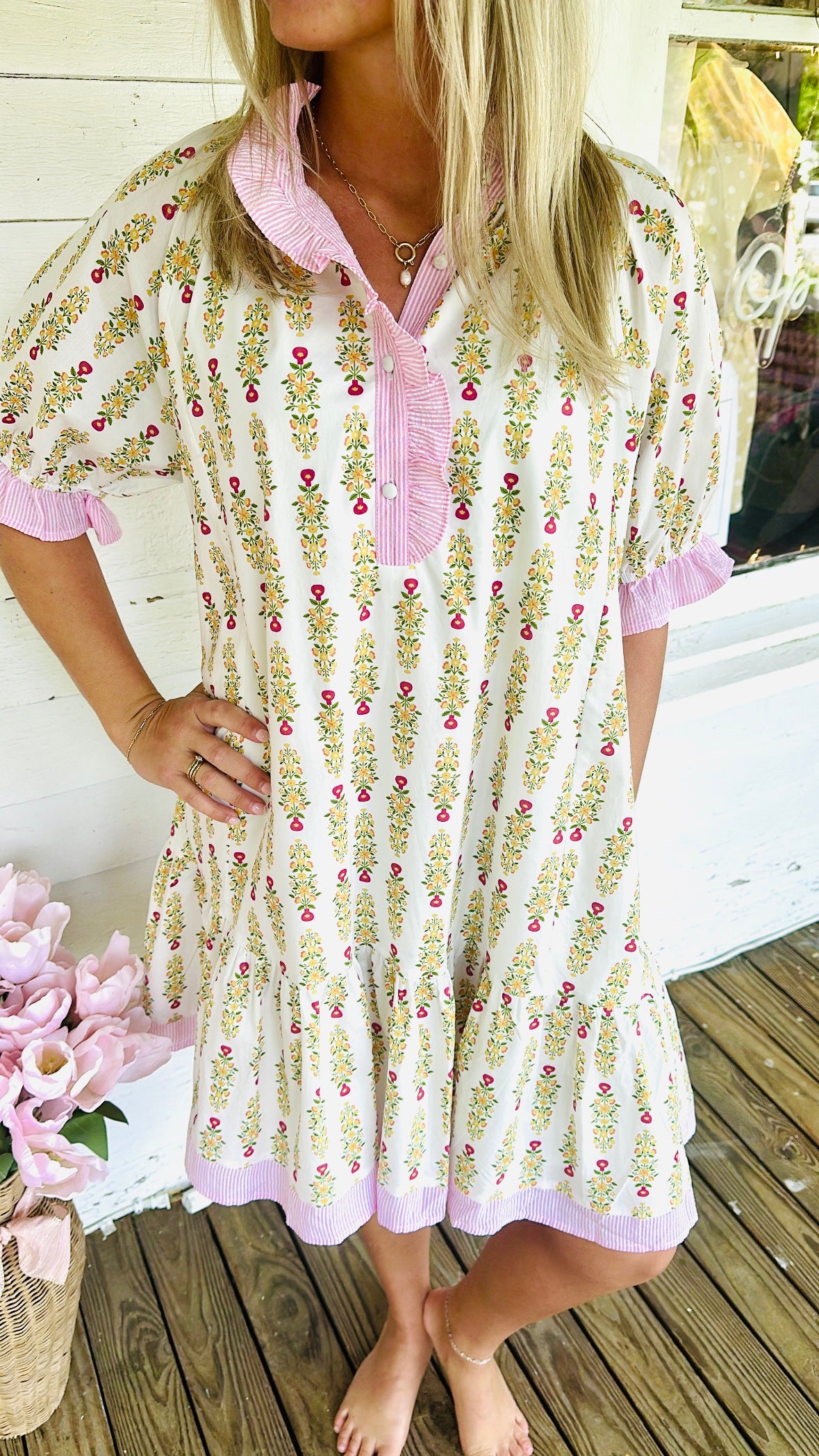 The Soft Blossom Mini Dress