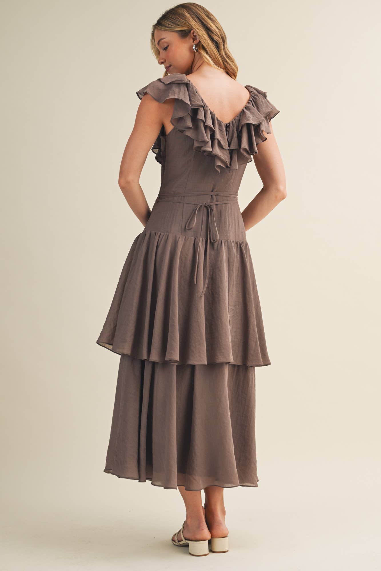 Champagne & Chocolate Tiered Dress