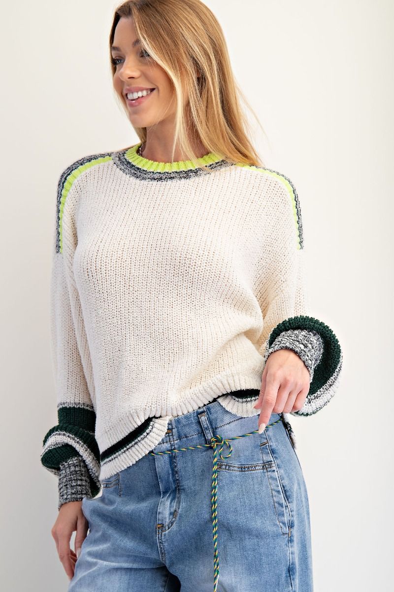 Color Mix Knitted Sweater