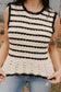 Black Ruffle Sleeve Crochet Top