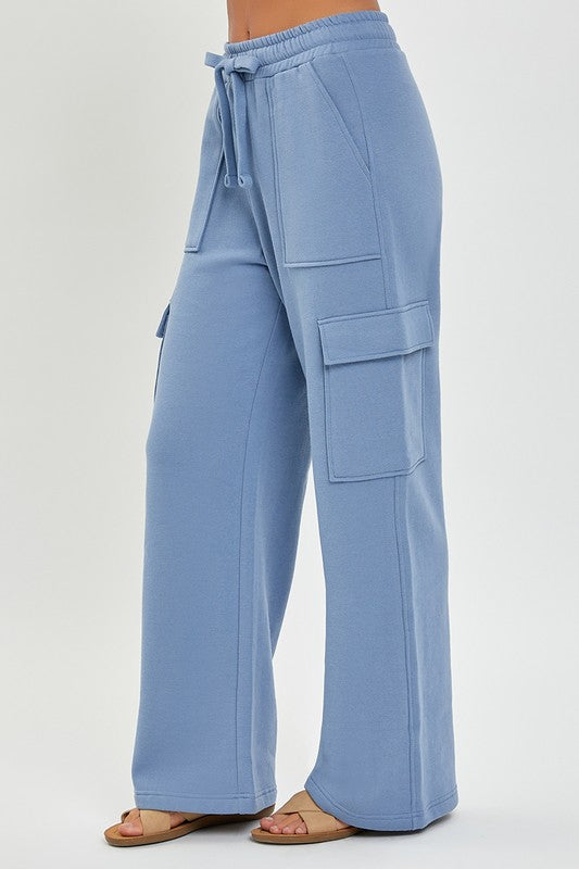 RISEN High Rise Cargo Sweatpants