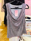 Drape Neck Shimmer Tank