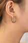 Zirconia Leopard Hoops