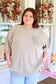 PLUS-Crochet Pocket Mineral Washed Top