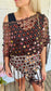 Sequin Fringe Poncho