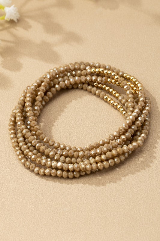 Glass Bead Stretch Bracelet