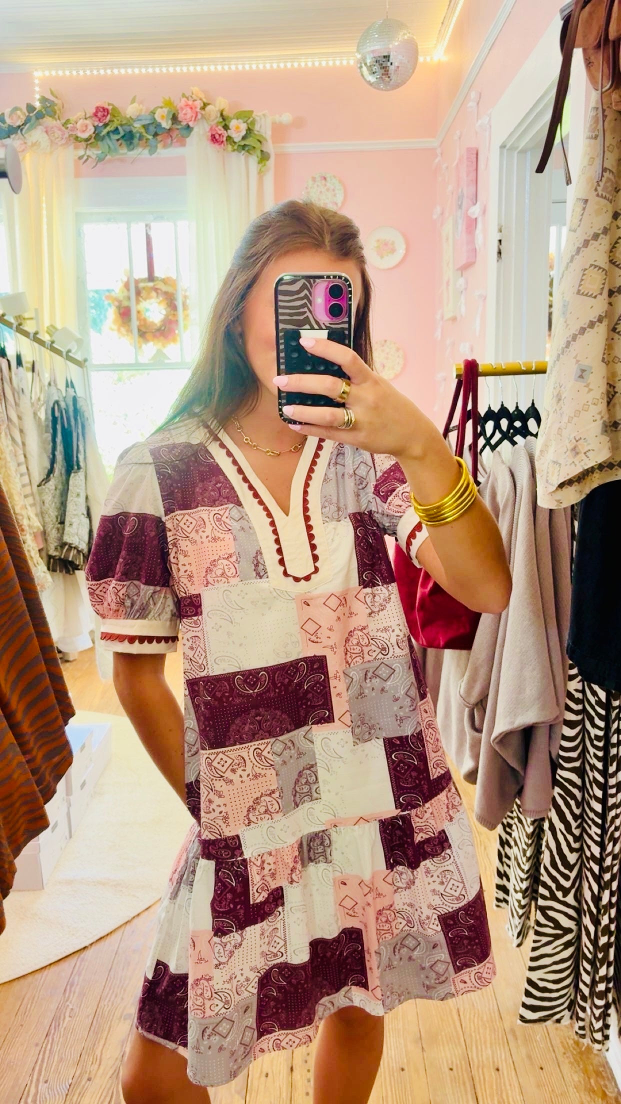 Simply Southern Patchwork Allison Mini Dress