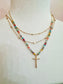 Multi Color Cross Necklace