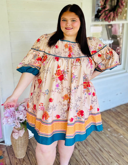 Plus-Full Bloom Babe Mini Dress