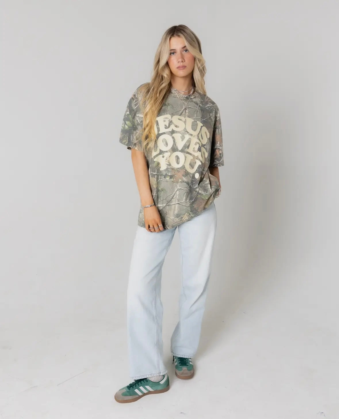 Camouflage “Jesus Loves You” Tee