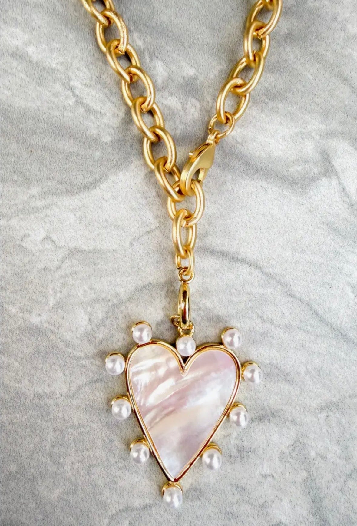Spotted Heart Necklace