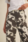 Brown High Waisted Cow Print Pants