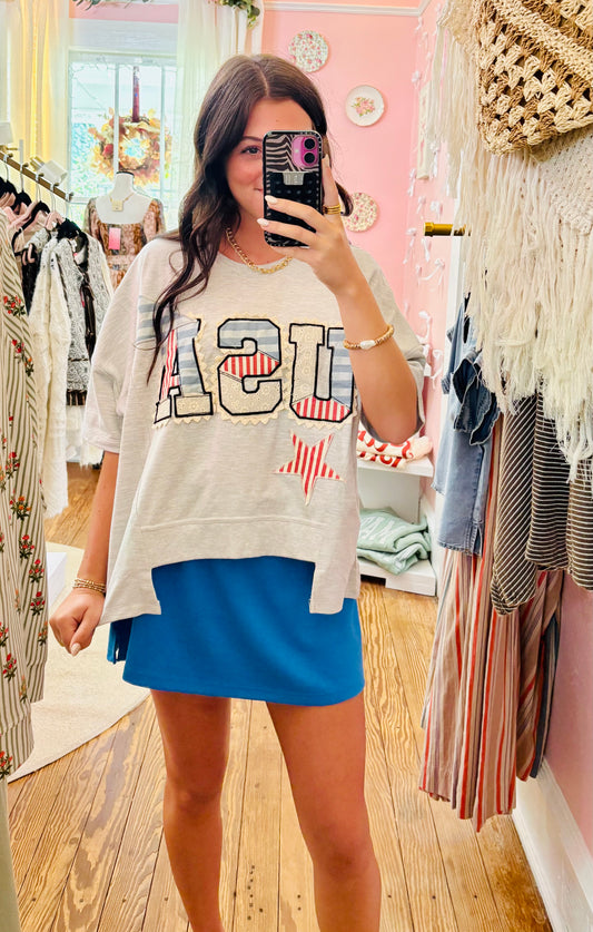 Simply Southern Patchwork USA Tee