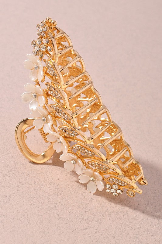 Metal Flower Claw Clip