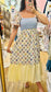 Pastel Petal Princess Midi Dress
