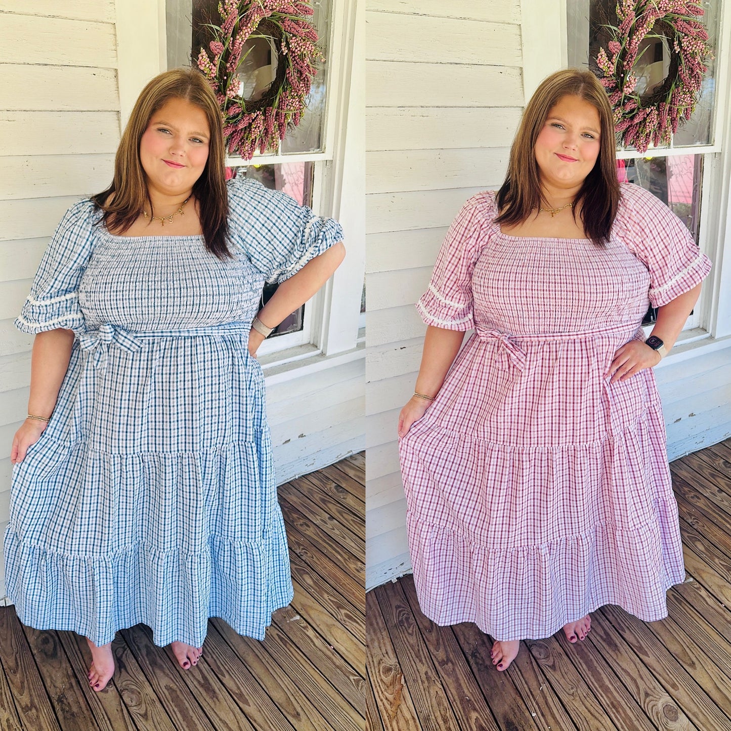 PLUS- Sugar & Sky Midi Dress