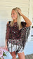 Sequin Fringe Poncho