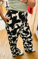 Brown High Waisted Cow Print Pants