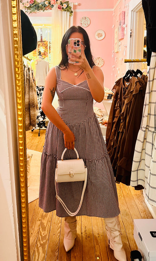 Kinsly Gingham Maxi Dress