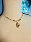Beated Gold Plate Necklace