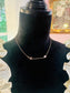 Clear Crystal Side Cross Necklace
